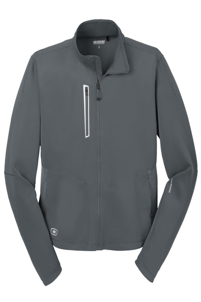 Front View of Gear Grey OGIO Fulcrum Full-Zip. OE700 plain