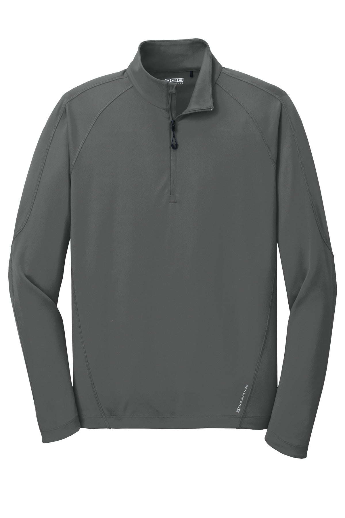 Front View of Gear Grey OGIO Radius 1/4-Zip. OE550 plain