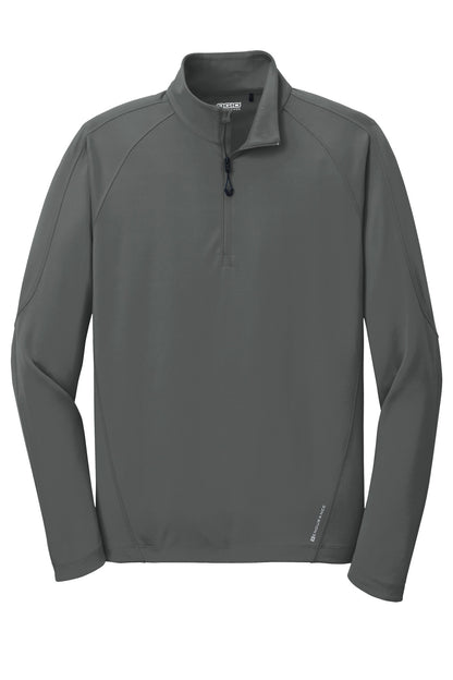 Front View of Gear Grey OGIO Radius 1/4-Zip. OE550 plain