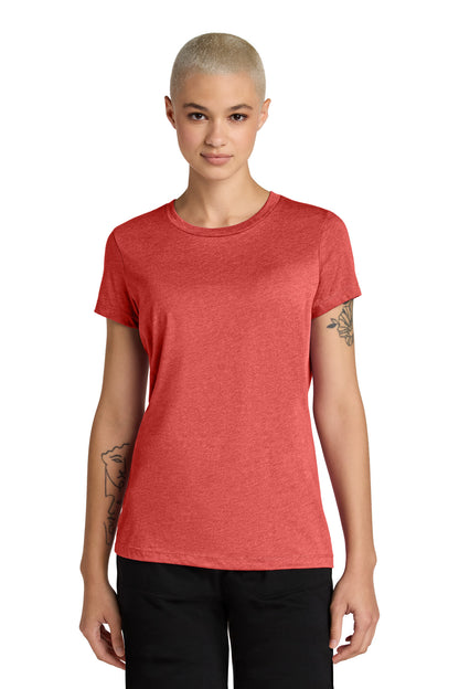 Front View of GeraniumHt District Women's Perfect Weight CVC Tee DT188 plain