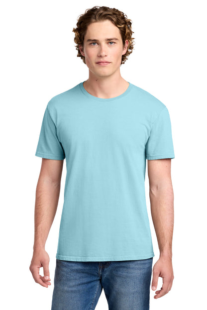Front View of Glacier Port & Co Beach Wash Garment-Dyed Tee. PC099 plain