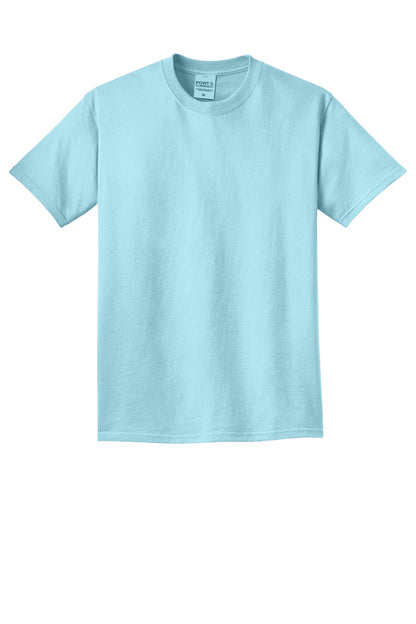 Front View of Glacier Port & Co Beach Wash Garment-Dyed Tee. PC099 plain