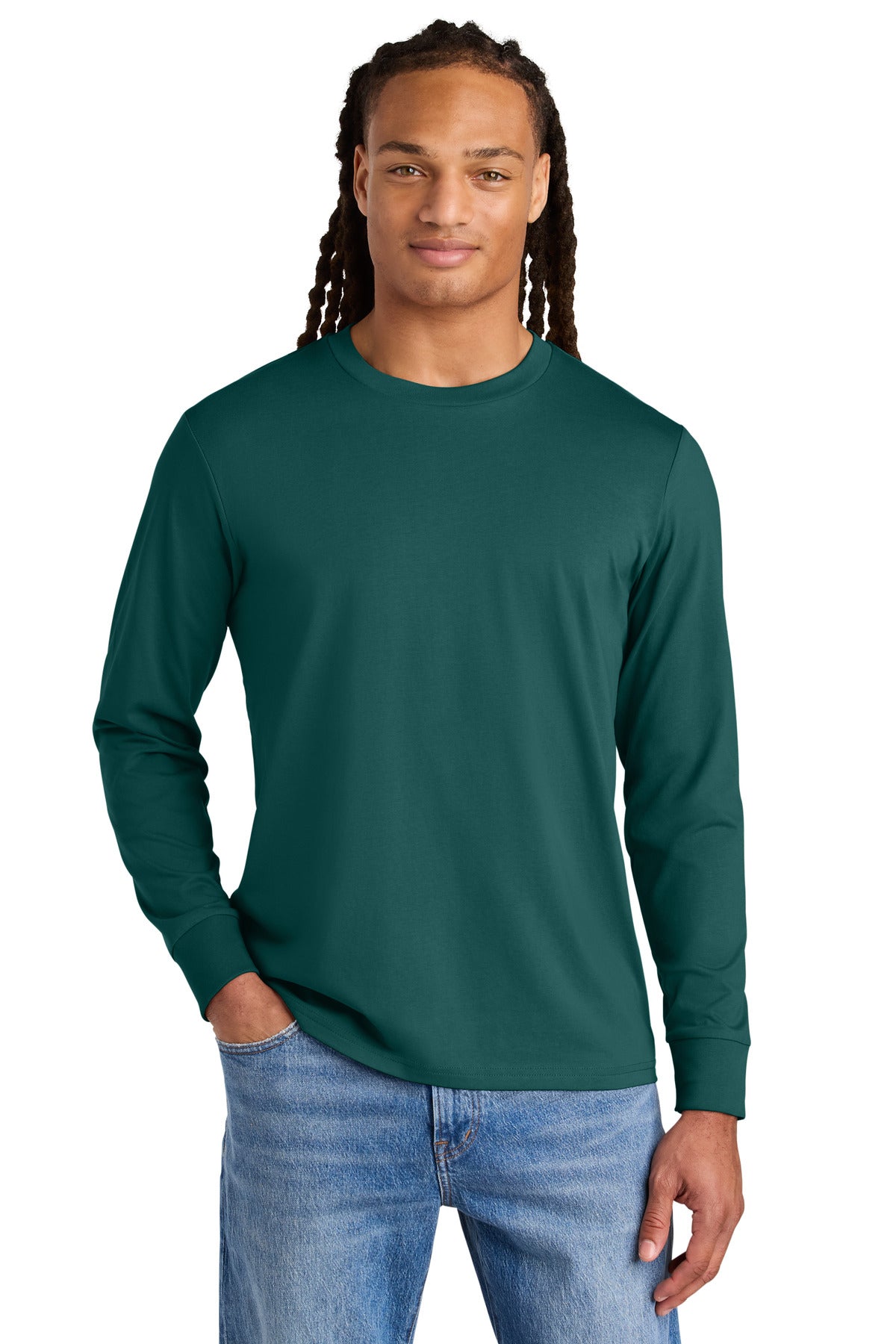 Front View of GlazedGrn Stanley/Stella Unisex Creator 2.0 Long Sleeve Tee SXU022 plain