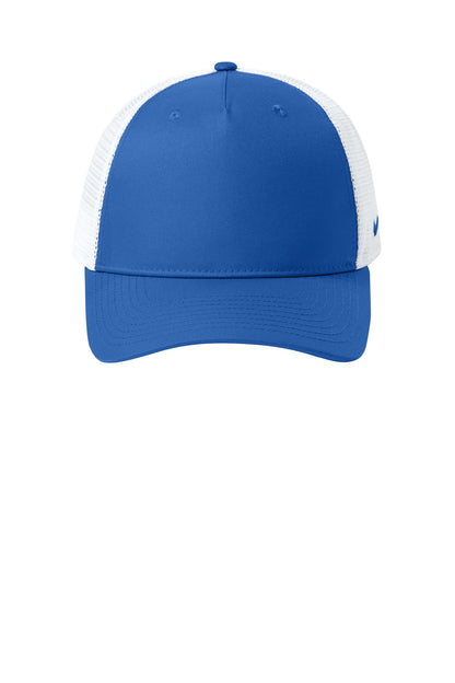 Front View of GmRy/White Nike Snapback Mesh Trucker Cap NKFN9893