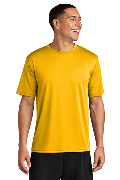Front View of Gold A4 Cooling Performance Short Sleeve Tee A4N3142 plain
