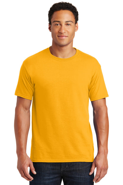 Front View of Gold Jerzees - Dri-Power 50/50 Cotton/Poly T-Shirt. 29M plain