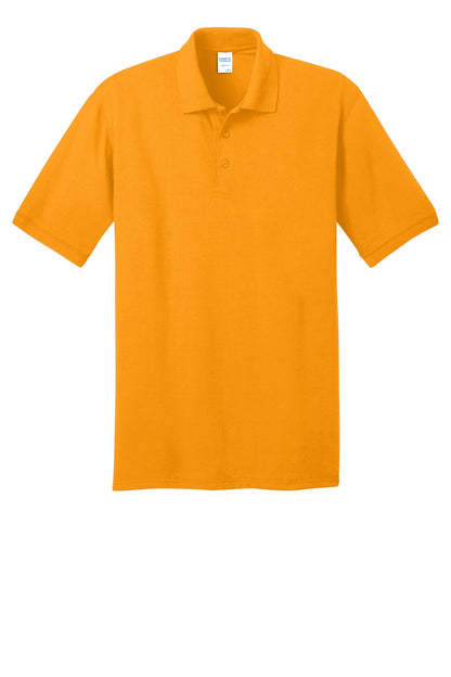 Front View of Gold Port & Co Core Blend Jersey Knit Polo. KP55 plain