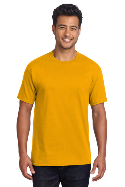 Front View of Gold Port & Co Core Cotton DTG Tee PC54DTG plain