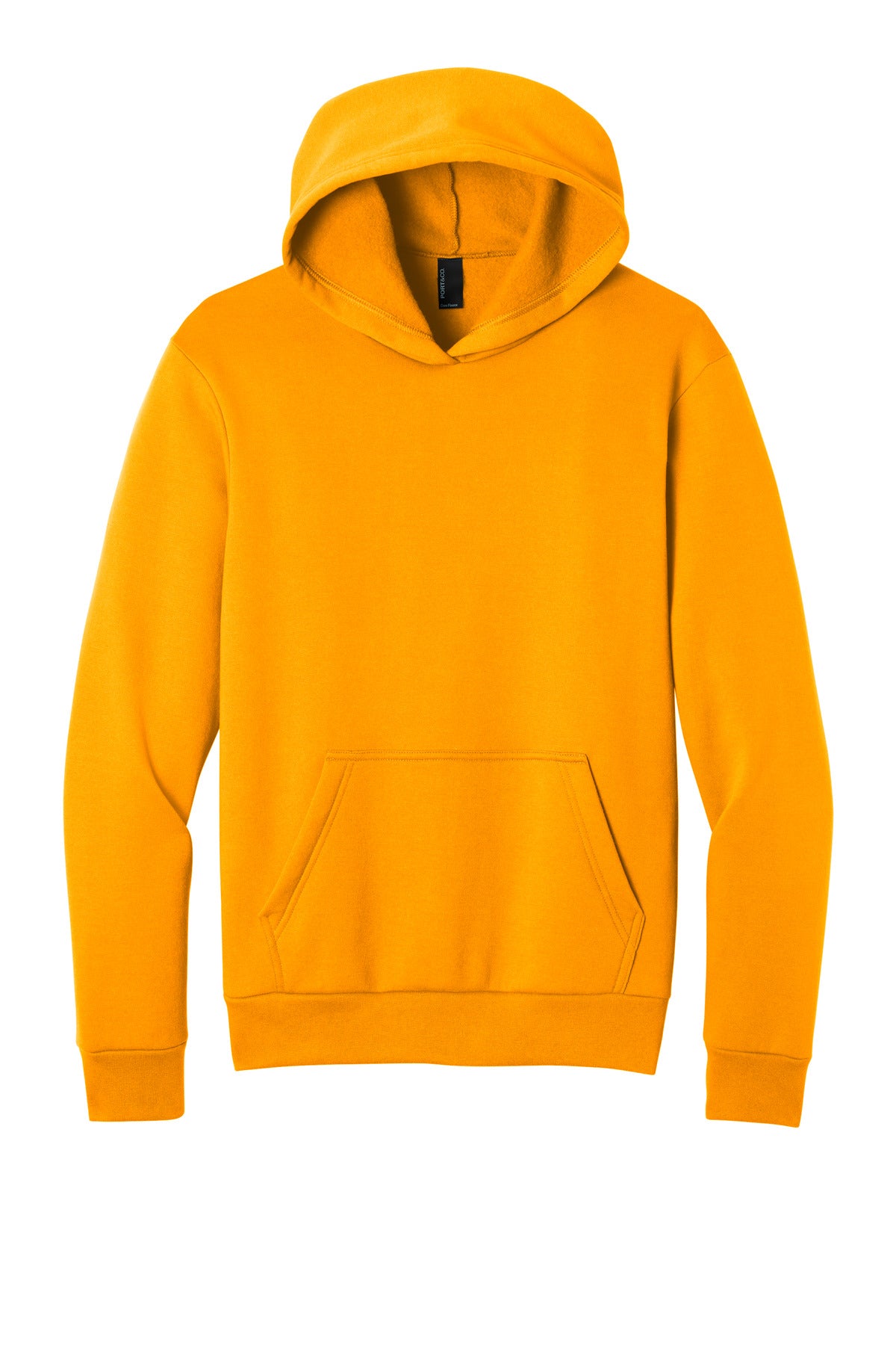 Front View of Gold Port & Co Easy Fleece Pullover Hooded Sweatshirt PC68H plain