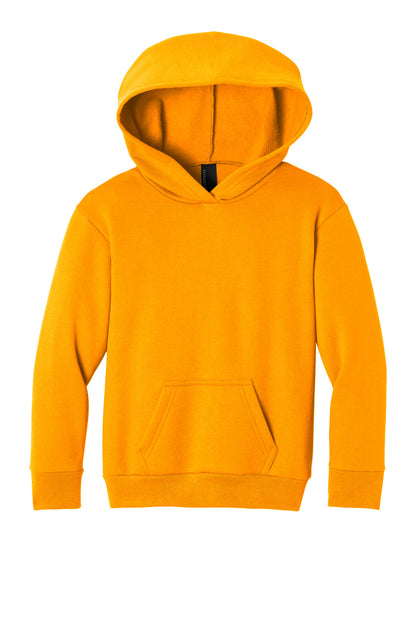 Front View of Gold Port & Co Youth Easy Fleece Pullover Hooded Sweatshirt PC68YH plain