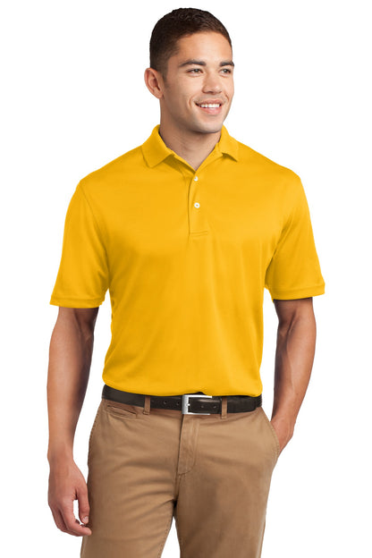 Front View of Gold Sport-Tek Dri-Mesh Polo. K469 plain