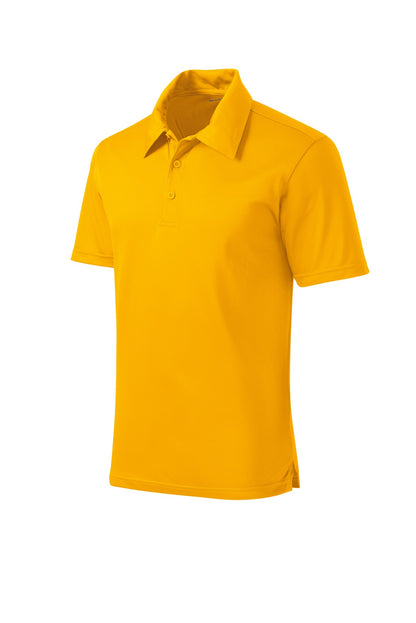 Front View of Gold Sport-Tek PosiCharge Active Textured Polo. ST690 plain