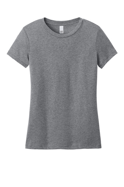 Front View of GphHeather District Women's Perfect Weight CVC Tee DT188 plain