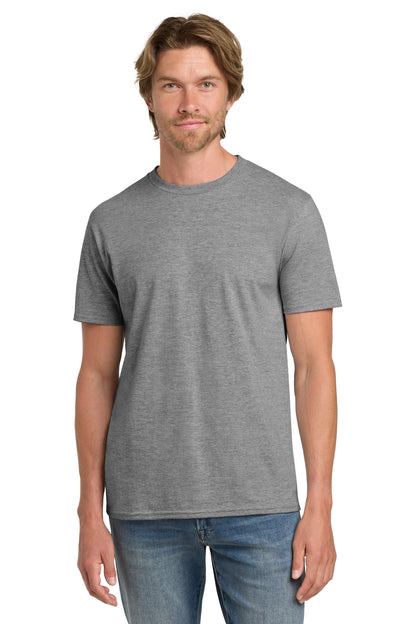 Front View of GphHeather Gildan 100% Ring Spun Cotton T-Shirt. 980 plain