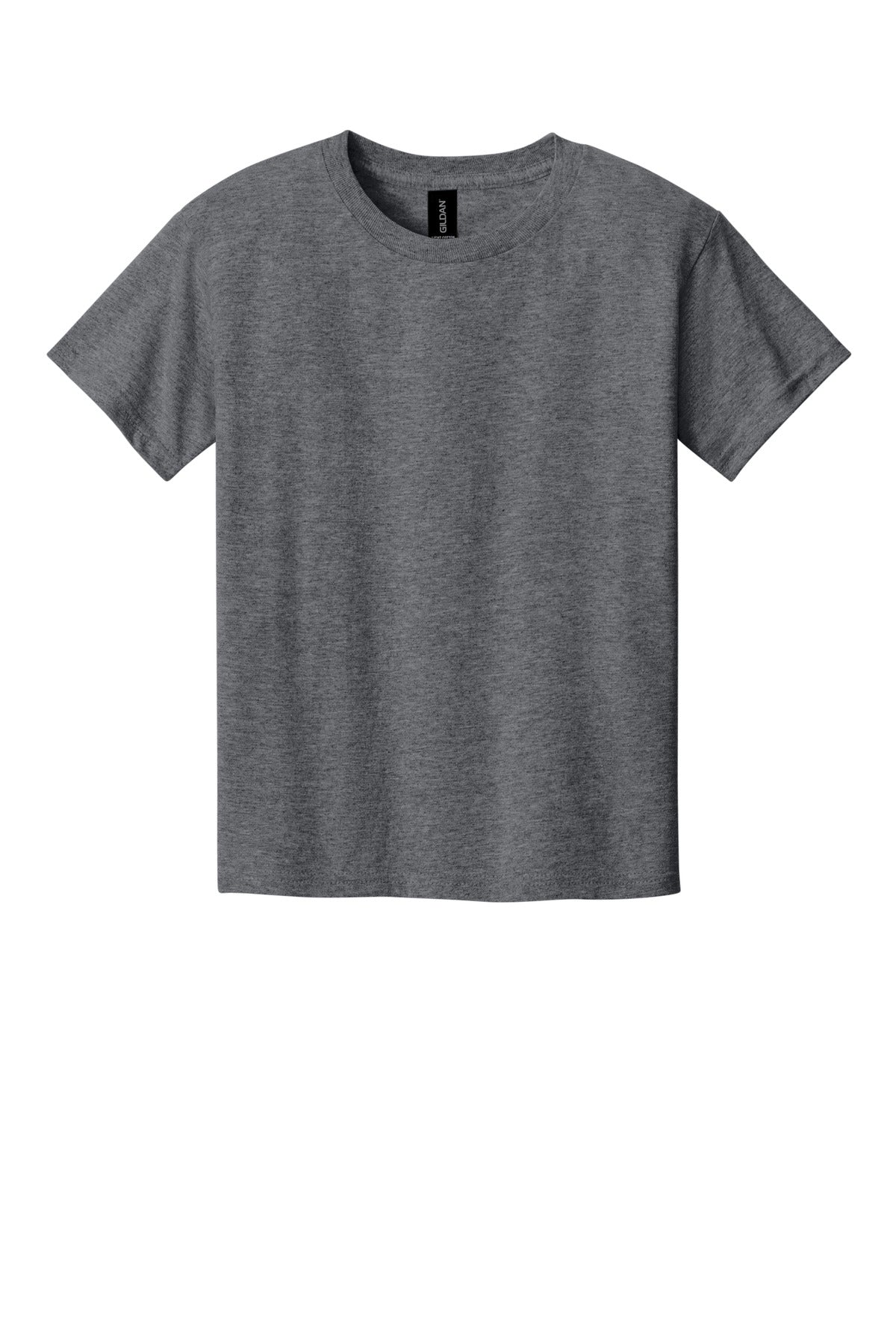 Front View of GphHeather Gildan Youth Light Cotton Tee 3000B plain