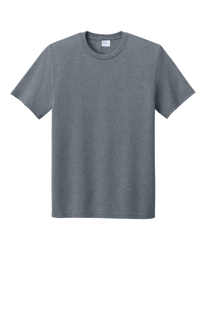 Front View of GphHeather Port & Co Tri-Blend Tee. PC330 plain