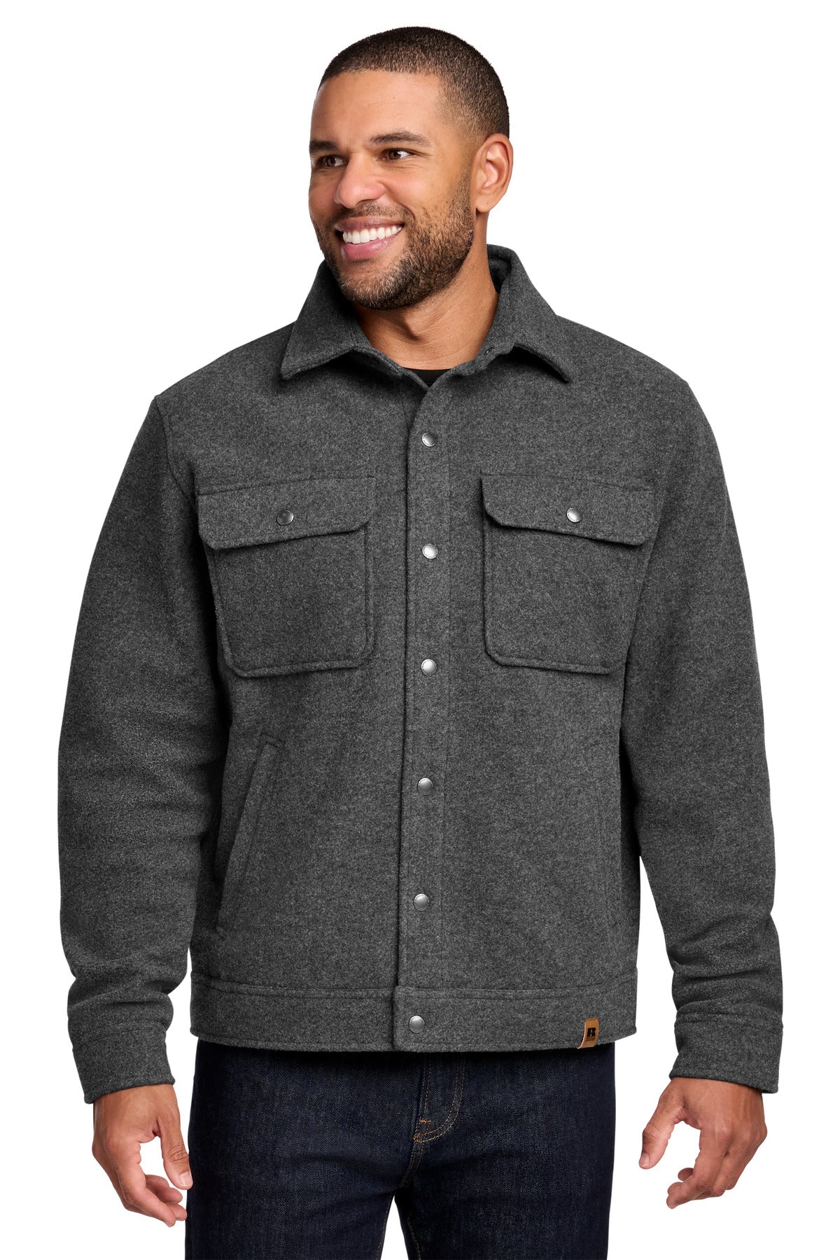 Front View of GphHeather Russell Outdoors Basin Jacket RU550 plain