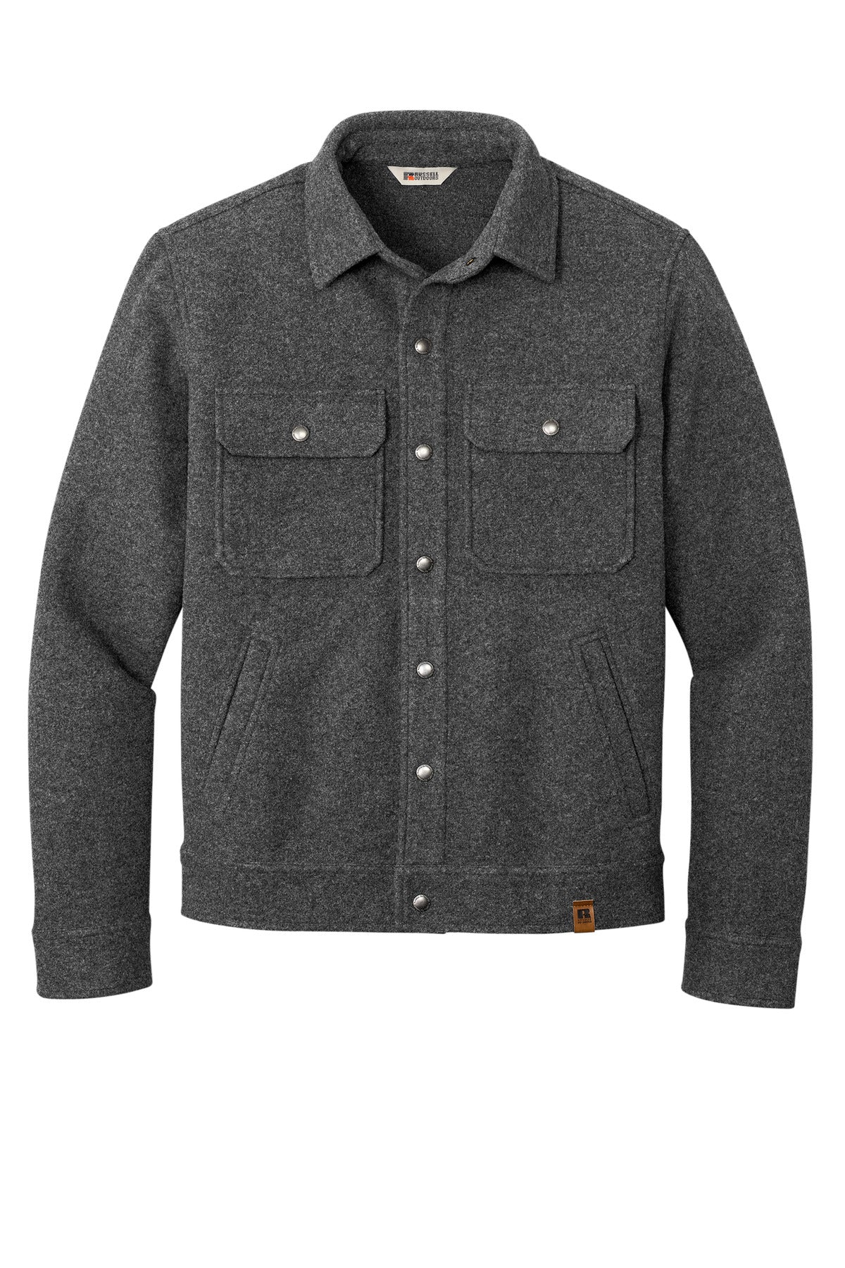 Front View of GphHeather Russell Outdoors Basin Jacket RU550 plain