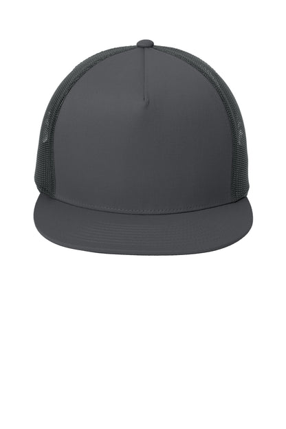 Front View of Graph Gy/Gr Gy Sport-Tek YP Classics 5-Panel Classic Trucker Mesh Back Cap. STC38