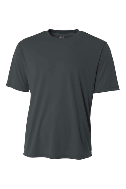 Front View of Graphite A4 Cooling Performance Short Sleeve Tee A4N3142 plain