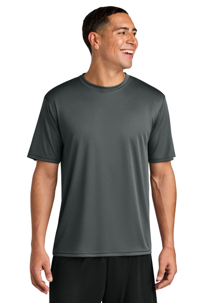 Front View of Graphite A4 Cooling Performance Short Sleeve Tee A4N3142 plain
