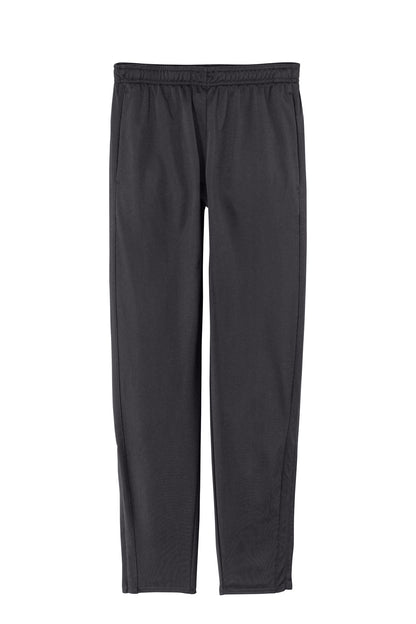 Front View of Graphite Grey Sport-Tek Tricot Track Jogger. PST95 plain