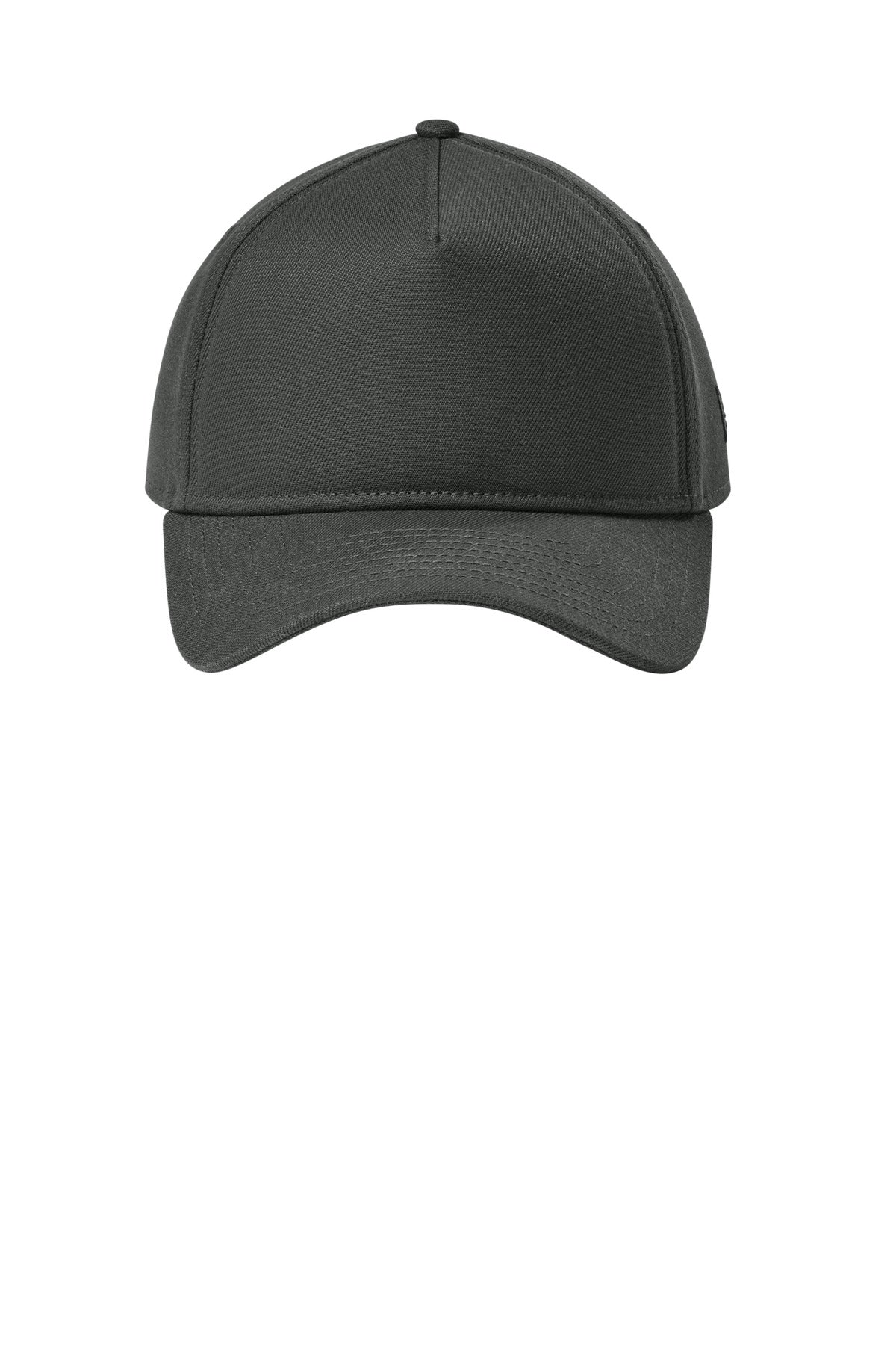 Front View of Graphite New Era A-Frame Snapback Cap NE211 plain