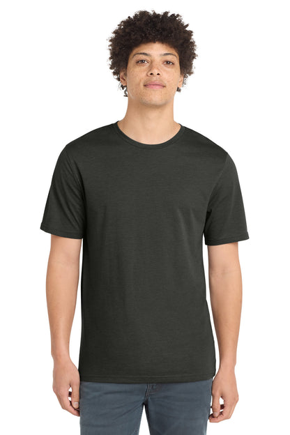 Front View of Graphite New Era Tri-Blend Tee NEA135 plain