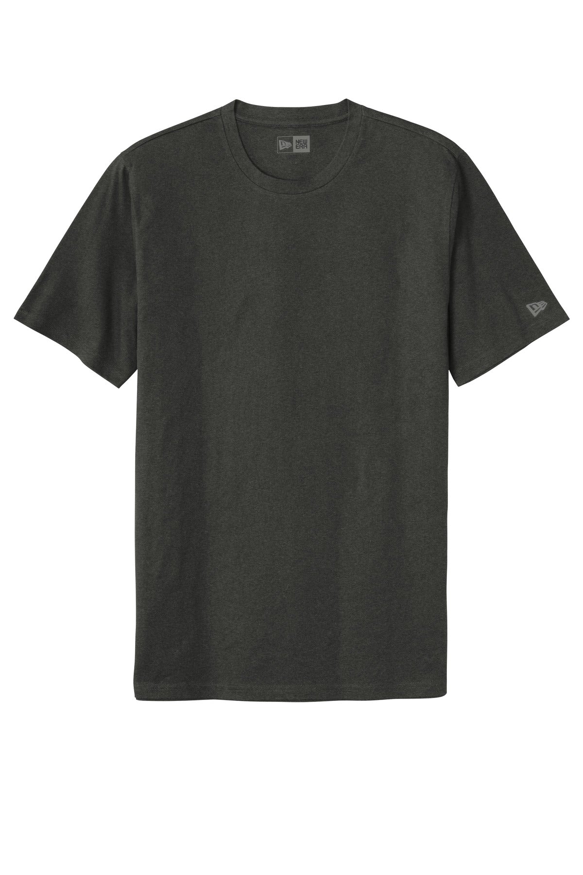 Front View of Graphite New Era Tri-Blend Tee NEA135 plain