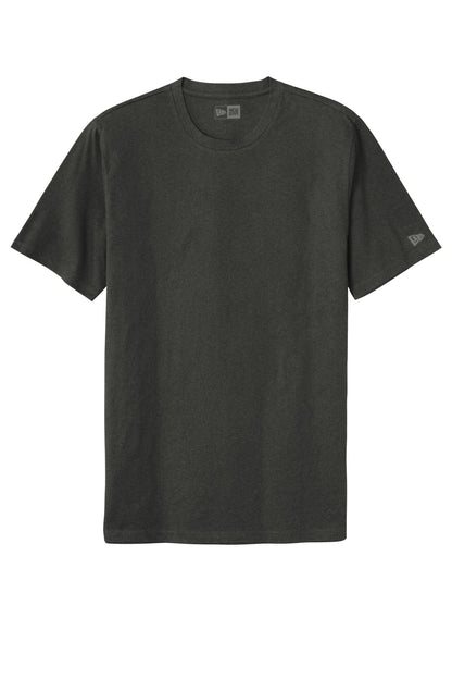 Front View of Graphite New Era Tri-Blend Tee NEA135 plain