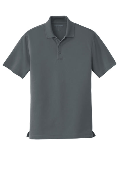 Front View of Graphite Port Authority Dry Zone UV Micro-Mesh Polo. K110 plain