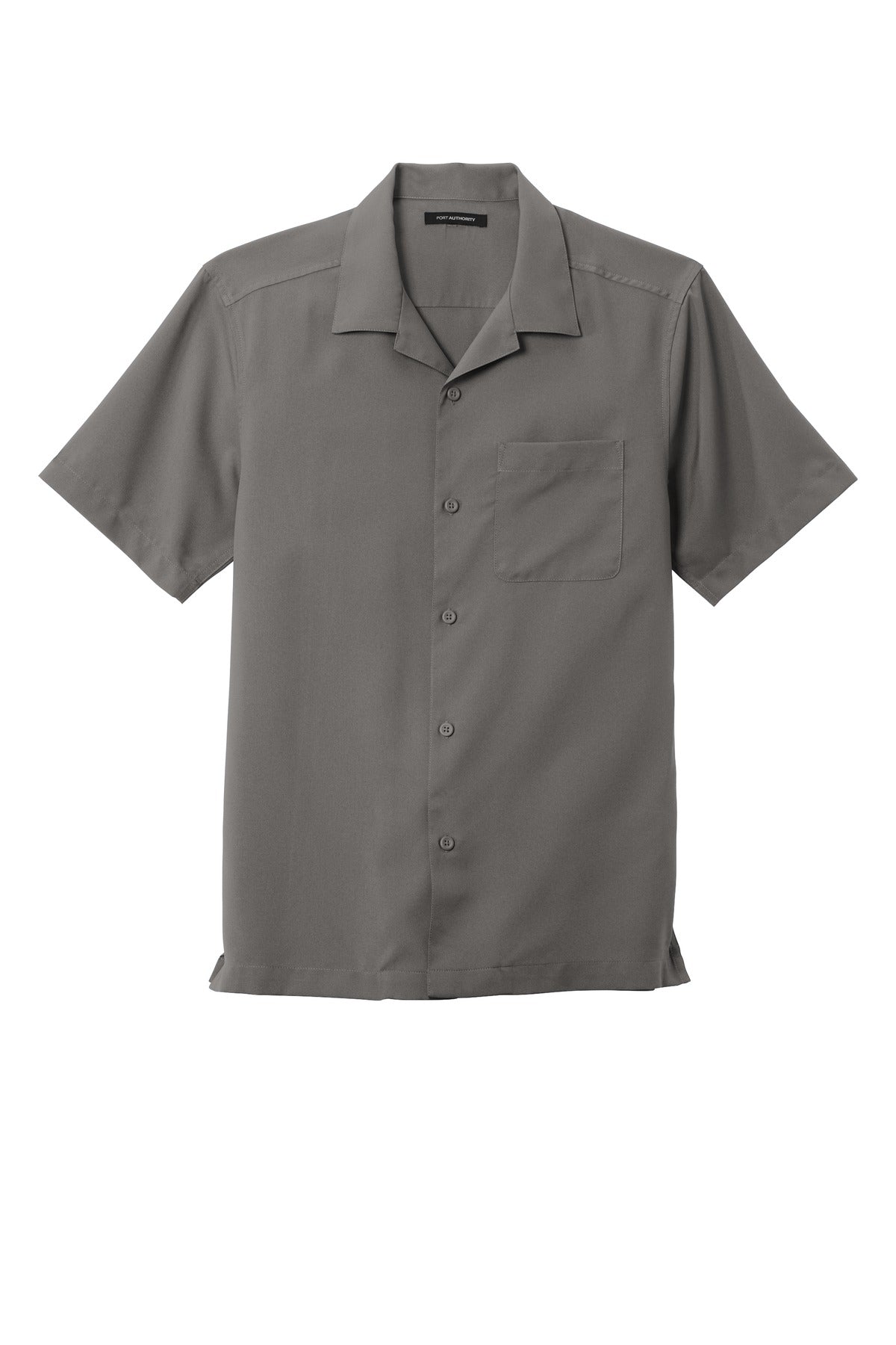 Front View of Graphite Port Authority Short Sleeve Performance Staff Shirt W400 plain