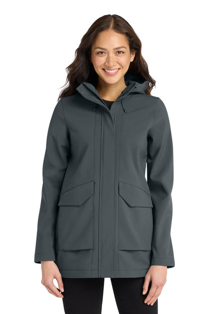 Front View of Graphite Port Authority Women's Collective Outer Soft Shell Parka L919 plain