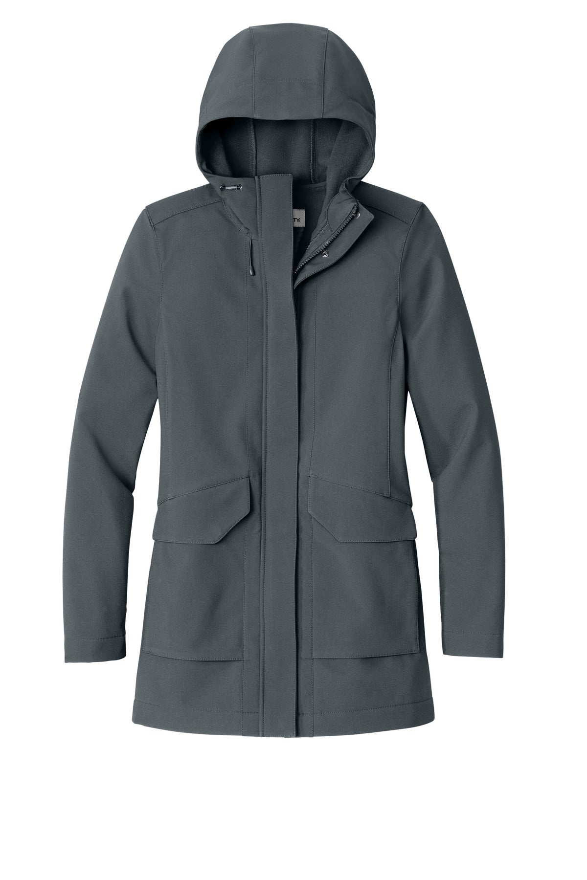 Front View of Graphite Port Authority Women's Collective Outer Soft Shell Parka L919 plain