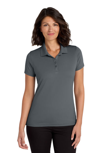 Front View of Graphite Port Authority Women's Dry Zone UV Micro-Mesh Polo. LK110 plain