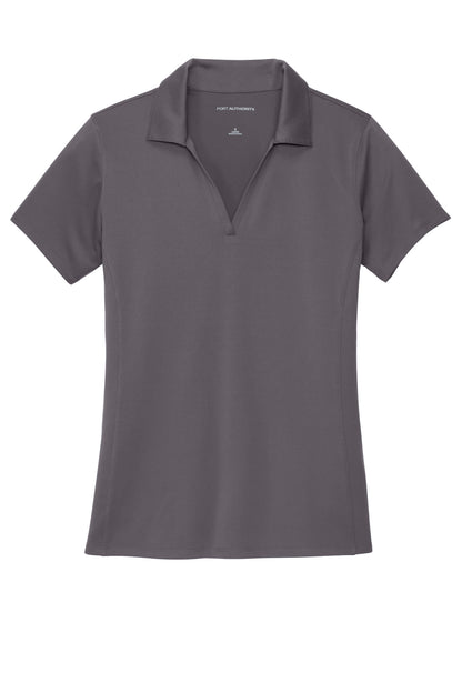 Front View of Graphite Port Authority Women's Performance Staff Polo LK398 plain