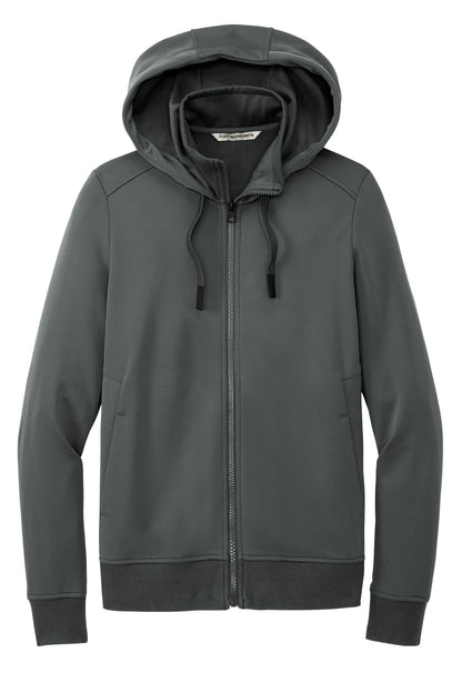Front View of Graphite Port Authority Women's Smooth Fleece Hooded Jacket L814 plain