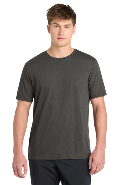Front View of Graphite Sport-Tek PosiCharge Strive Tee. ST430 plain