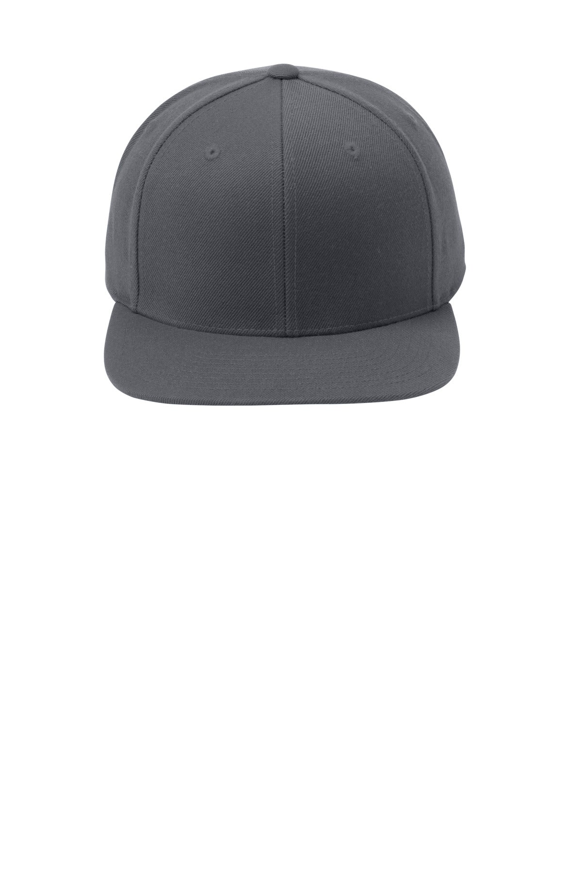 Front View of Graphite Sport-Tek YP Classics Flat Bill Snapback Cap. STC19 plain