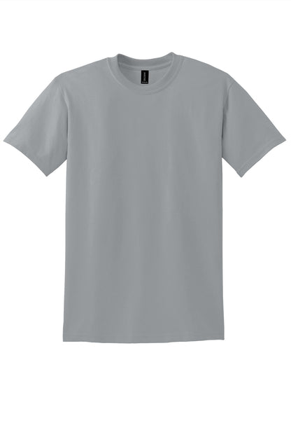 Front View of Gravel Gildan DryBlend 50 Cotton/50 Poly T-Shirt. 8000 plain