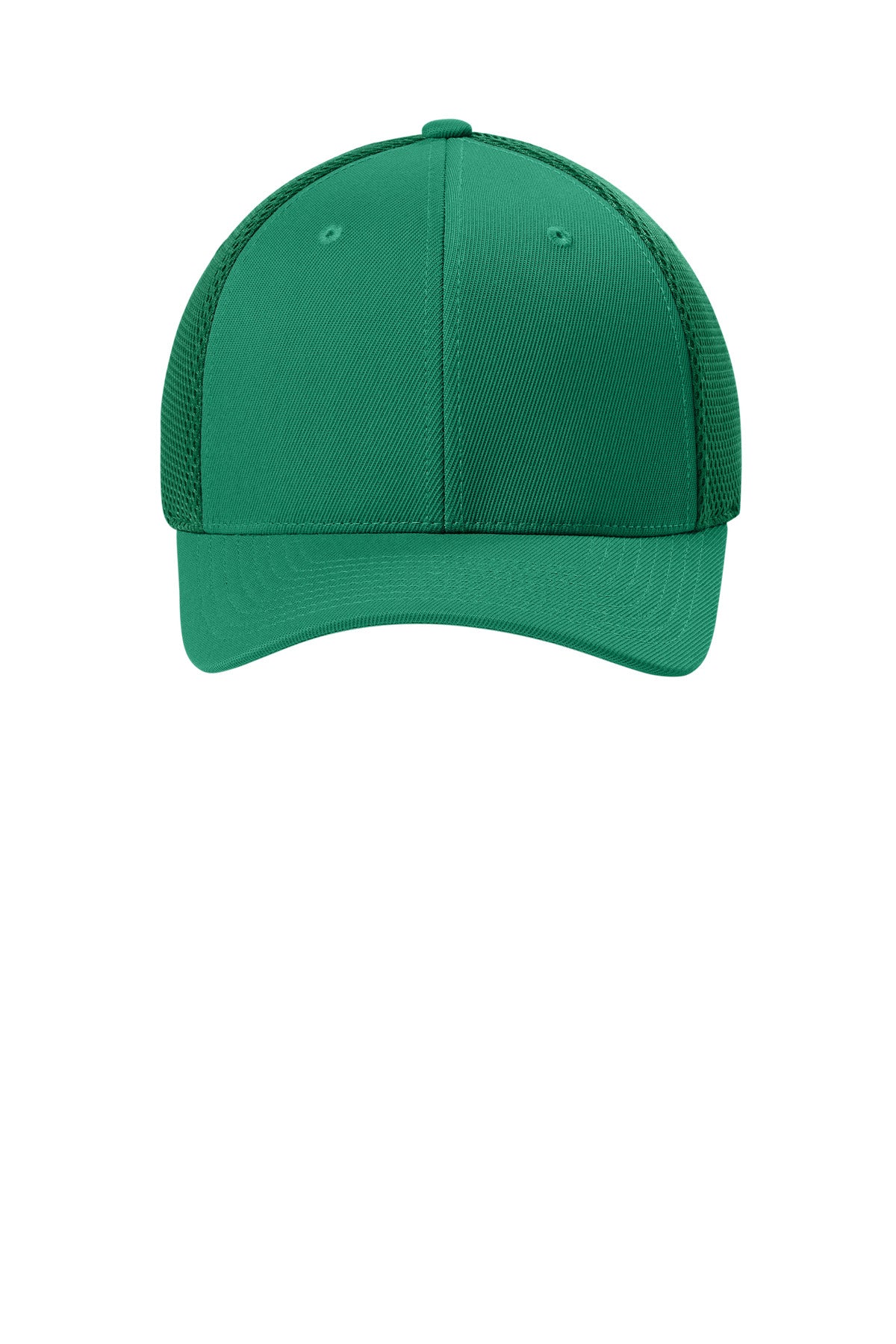 Front View of Green Flexfit Ultrafiber Airmesh Cap FF6533 plain