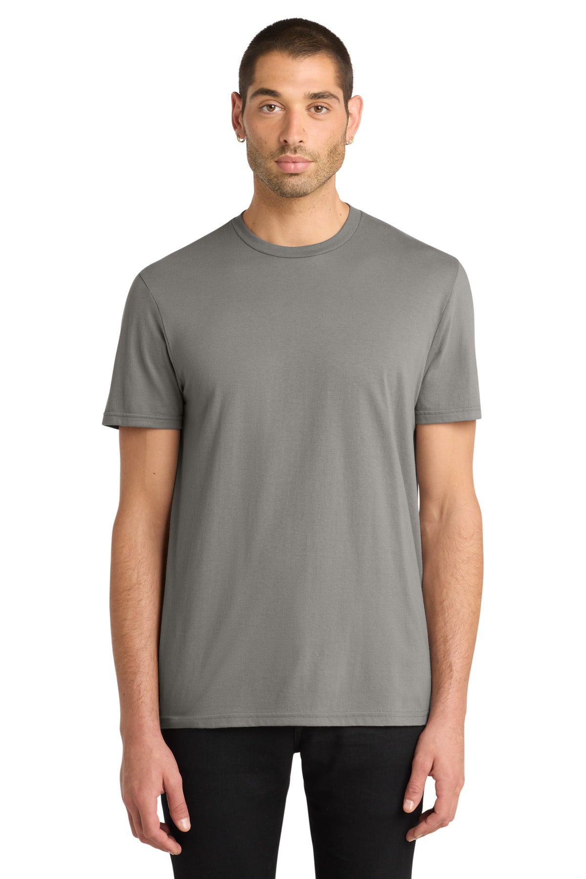 Front View of Grey District Very Important Tee . DT6000 plain