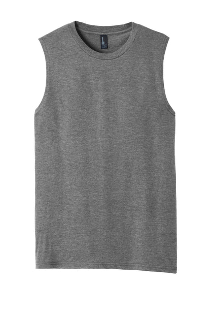 Front View of Grey Frost District V.I.T Muscle Tank DT6300 plain