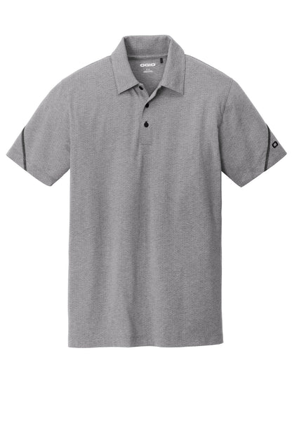 Front View of Grey Hthr OGIO Tread Polo. OG135 plain