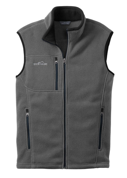 Front View of Grey Steel Eddie Bauer - Fleece Vest. EB204 plain
