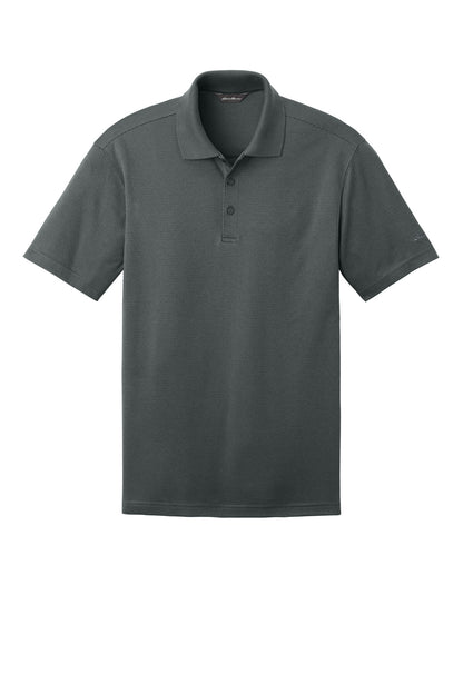 Front View of Grey Steel Eddie Bauer Performance Polo. EB102 plain