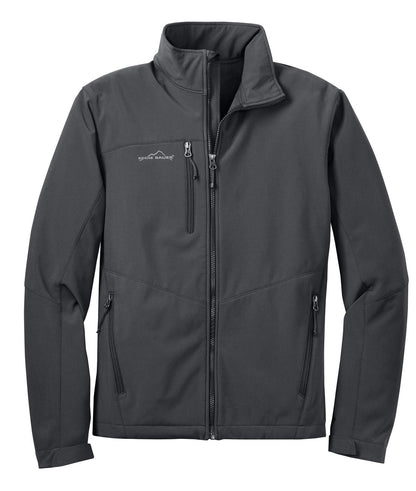 Front View of Grey Steel Eddie Bauer - Soft Shell Jacket. EB530 plain