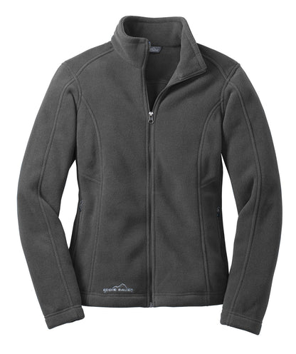 Front View of Grey Steel Eddie Bauer - Women's Full-Zip Fleece Jacket. EB201 plain