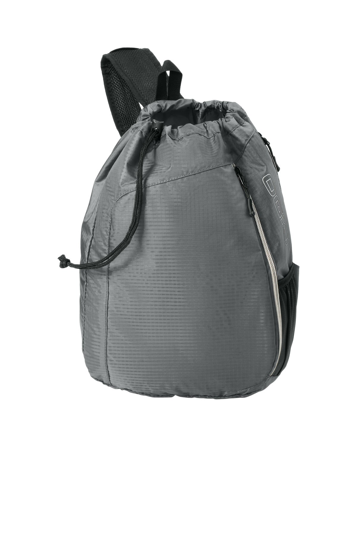 Front View of Grey/Black OGIO Sonic Sling Pack. 412046 plain