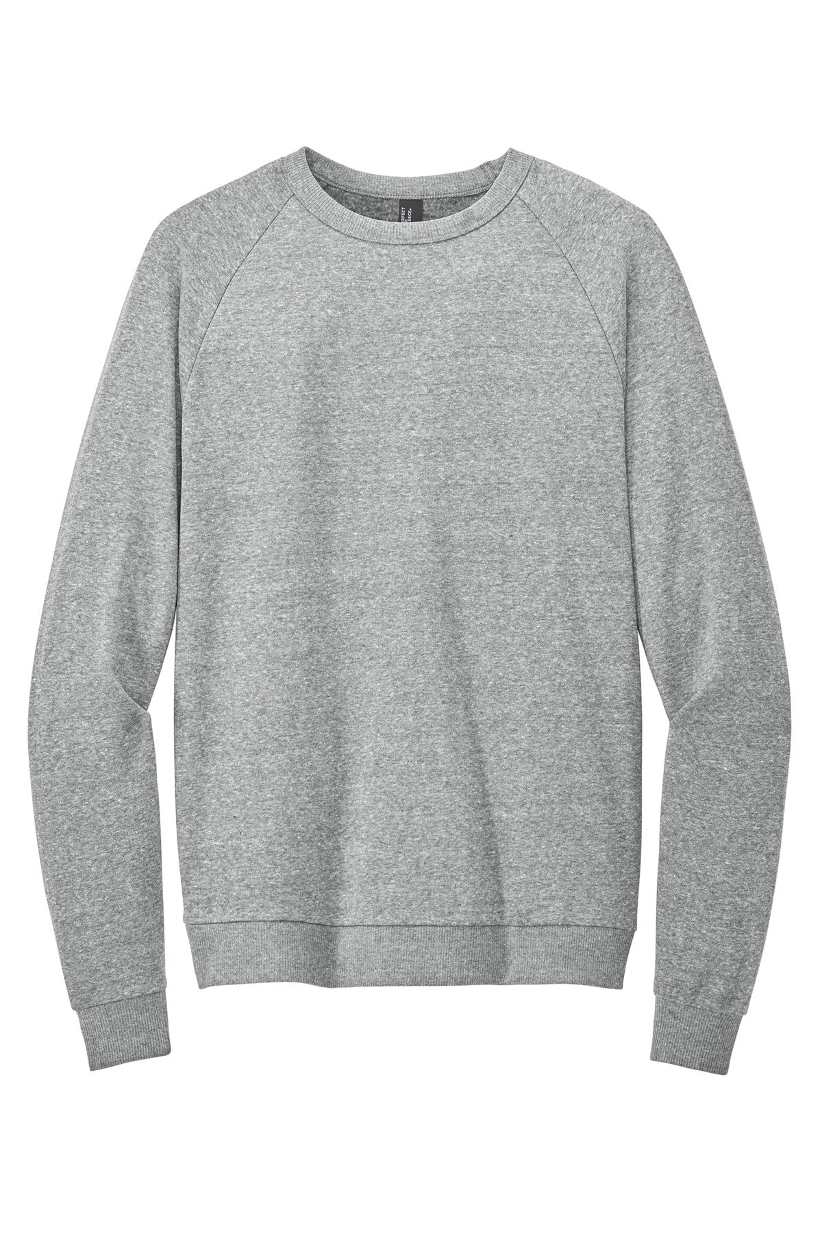 Front View of GreyFrost District Perfect Tri Fleece Crewneck Sweatshirt DT1304 plain